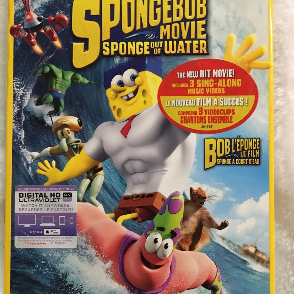 SpongeBob Movie Blu-ray with Colorful Characters